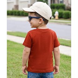 Babyhug Cotton Knit T-Shirt Half Sleeves with Graphic Print Multi Color 6-9 Months