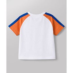 Babyhug 100% Cotton Knit Half Sleeves T-Shirt With Text Print - White