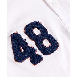 Babyhug 100% Cotton Knit Half Sleeves T-Shirt With Text Print - White