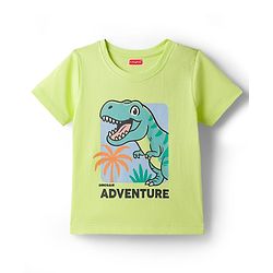 Babyhug Cotton Knit T-Shirt with Graphic Print Half Sleeves Multi Color 6-9 Months