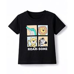 Babyhug Cotton Knit T-Shirt with Graphics Half Sleeves Multi Color 6-9 Months