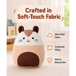 Babyhug Height 40cm Squishy Mouse Plush Pillow Ultra-Soft Cuddly Cushion Toy for Kids | Huggable Plush Pillow for Sleep & Play | Lightweight & Cozy | Nursery Decor & Gifting | Super Soft | BIS