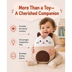 Babyhug Height 40cm Squishy Mouse Plush Pillow Ultra-Soft Cuddly Cushion Toy for Kids | Huggable Plush Pillow for Sleep & Play | Lightweight & Cozy | Nursery Decor & Gifting | Super Soft | BIS
