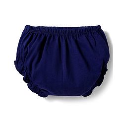 Babyhug Single Jersey Knit Half Sleeves Frock With Butterfly Print & Bloomer - Navy Blue