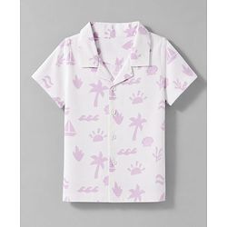 Babyhug 100% Cotton Woven Half Sleeves Shirt with Nautical Print - Offwhite