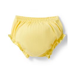Babyhug Single Jersey Knit Half Sleeves Floral Printed Frock With Bloomer & Headband - Yellow