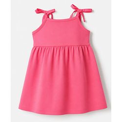 Babyhug 100% Cotton Frill Sleeve 5 Frocks and Dresses India 9-12m Fuschia