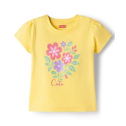 Babyhug 100% Cotton Knit T-Shirts Half Sleeves with Graphics Pack of 3 Multi Color 6-9 Months