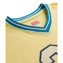 Babyhug Cotton Knit T-Shirt Oversized Half Sleeves with Graphics Yellow 12-18 Months