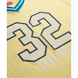 Babyhug Cotton Knit T-Shirt Oversized Half Sleeves with Graphics Yellow 12-18 Months