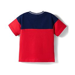 Babyhug Cotton Knit Half Sleeves T-Shirt With Text Print - Multicolor