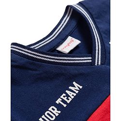 Babyhug Cotton Knit Half Sleeves T-Shirt With Text Print - Multicolor