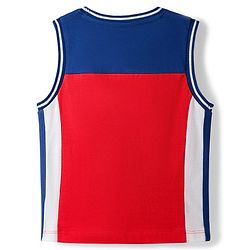 Babyhug Cotton Knit T-Shirt Sleeveless with HD Printed Graphics Multi Color 12-18 Months