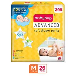 Babyhug Advanced Pant Style Diaper Medium (M) Size 26 Pcs Pack of 2