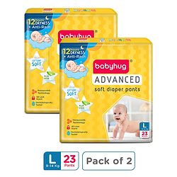 Babyhug Advanced Pant Style Diaper Large (L) Size 23 Pcs Pack of 2