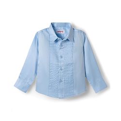 Babyhug Satin Woven Full Sleeves Solid Party Shirt With Bow Applique - White