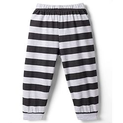 Babyhug Full Sleeves T-Shirt & Striped Pyjama Night-Suit With Fox Print - Orange & Black