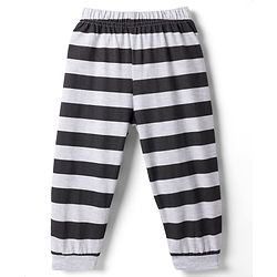 Babyhug Full Sleeves T-Shirt & Striped Pyjama Night-Suit With Fox Print - Orange & Black