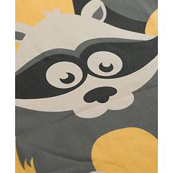 Babyhug Full Sleeves T-Shirt & Striped Pyjama Night-Suit With Fox Print - Orange & Black