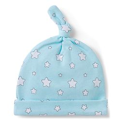 Babyhug 100% Cotton Interlock Knit Animal & Star Printed Caps Pack Of 2 Multicolor - Diameter 15 cm