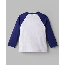 Babyhug Cotton Knit Full Raglan Sleeves T-Shirt & Pyjama Night-Suit With Lion Print - Navy Blue