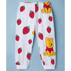Babyhug Disney Single Jersey Knit Full Sleeves T-Shirt & Pyjama Night Suit With Winnie The Pooh Graphics - White