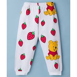 Babyhug Disney Single Jersey Knit Full Sleeves T-Shirt & Pyjama Night Suit With Winnie The Pooh Graphics - White
