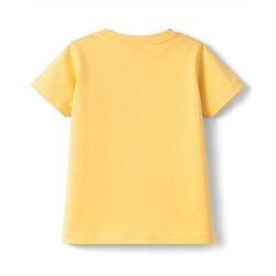 Babyhug Cotton Knit Half  Sleeves T-Shirt & Shorts Night Suit with Sun & Sea Print - Yellow