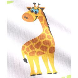 Babyhug 100% Cotton Knit Half Sleeves T-Shirt & Shorts Co-ord Night Suit with Giraffe Print - White