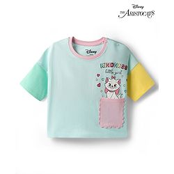 Babyhug Disney Single Jersey Knit T-Shirt with Marie Graphics Half Sleeves Multi Color 3-6 Months