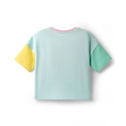 Babyhug Disney Single Jersey Knit T-Shirt with Marie Graphics Half Sleeves Multi Color 3-6 Months
