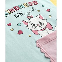 Babyhug Disney Single Jersey Knit T-Shirt with Marie Graphics Half Sleeves Multi Color 3-6 Months