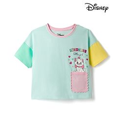 Babyhug Disney Single Jersey Knit T-Shirt with Marie Graphics Half Sleeves Multi Color 3-6 Months