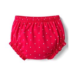 Babyhug Single Jersey Knit Half Sleeves Smocked Frock with Polka Dot Print & Bloomer - Dark Pink