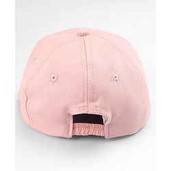 Babyhug Twill 100% Cotton Woven Baseball Cap with Cherry Embroidery Pink - Diameter 18 cm