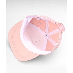 Babyhug Twill 100% Cotton Woven Baseball Cap with Cherry Embroidery Pink - Diameter 18 cm
