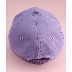 Babyhug Twill Woven Baseball Cap With Floral Applique Lavender - Diameter 16 cm
