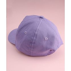 Babyhug Twill Woven Baseball Cap With Floral Applique Lavender - Diameter 16 cm