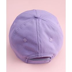 Babyhug Twill Woven Baseball Cap With Floral Applique Lavender - Diameter 16 cm