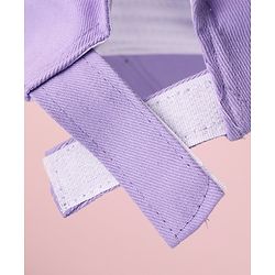 Babyhug Twill Woven Baseball Cap With Floral Applique Lavender - Diameter 16 cm