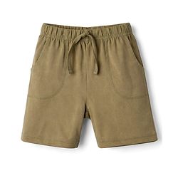 Babyhug Single Jersey Knit Half Sleeves T-Shirt & Shorts Set with Animal Print - Light Brown & Green