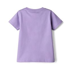Babyhug Single Jersey Knit Half Sleeves T-Shirt & Shorts Set with Little Dreamer Print - Purple