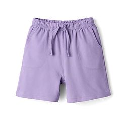 Babyhug Single Jersey Knit Half Sleeves T-Shirt & Shorts Set with Little Dreamer Print - Purple
