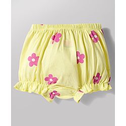 Babyhug 100% Cotton Knit Bloomers With Floral Print Pack of 3 - Multicolor