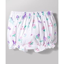 Babyhug 100% Cotton Knit Bloomers With Floral Print Pack of 3 - Multicolor