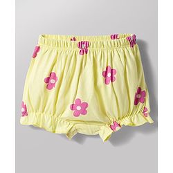 Babyhug 100% Cotton Knit Bloomers With Floral Print Pack of 3 - Multicolor