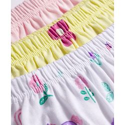 Babyhug 100% Cotton Knit Bloomers With Floral Print Pack of 3 - Multicolor