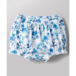 Babyhug 100% Cotton Single Jersey Knit Bloomers With Floral & Polka Dots Print Pack of 3 - Multicolor