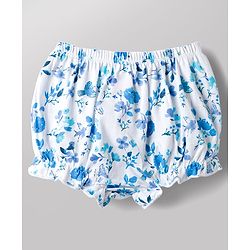 Babyhug 100% Cotton Single Jersey Knit Bloomers With Floral & Polka Dots Print Pack of 3 - Multicolor