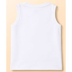 Babyhug Single Jersey Knit Sleeveless Sea Life Printed Tank T-Shirt & Shorts Set - White & Light Blue
